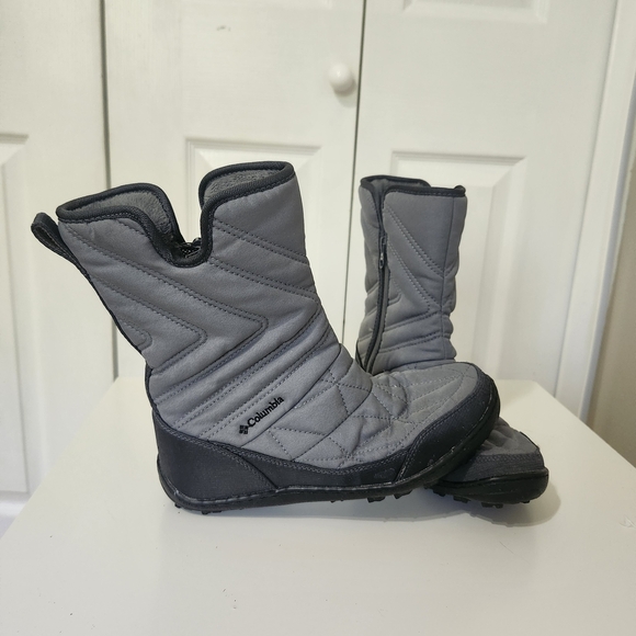 Columbia Minx III Winter Boots Women Youth Sz 6 Gray Waterproof Insulated Snow - Picture 6 of 16